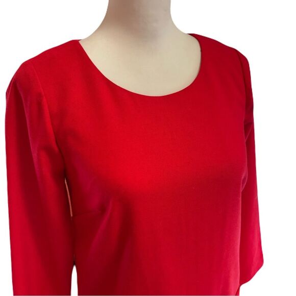J.Crew Red Wool Blend Sheath Dress | Sz. 00 | Good Condition - Picture 2 of 7